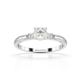 0.57 CT Lab Diamond Simple Three Stone Ring